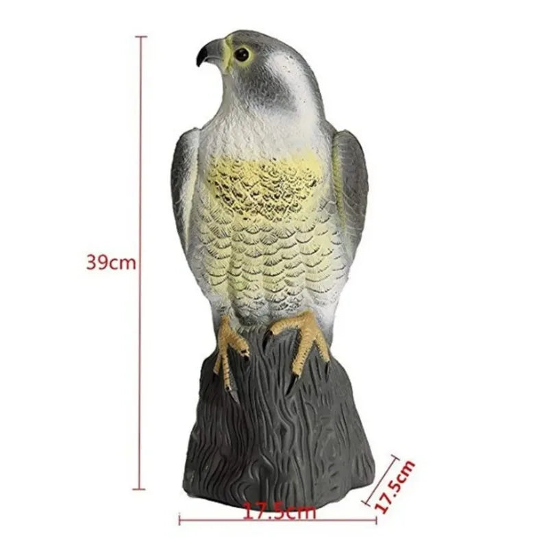 Norvo | Falcono BirdGuard Fugleskremme Rovfugl Decorativ Figur | Realistisk Ørn Lokkefugl Laget av Plast | For Hage & Balkong