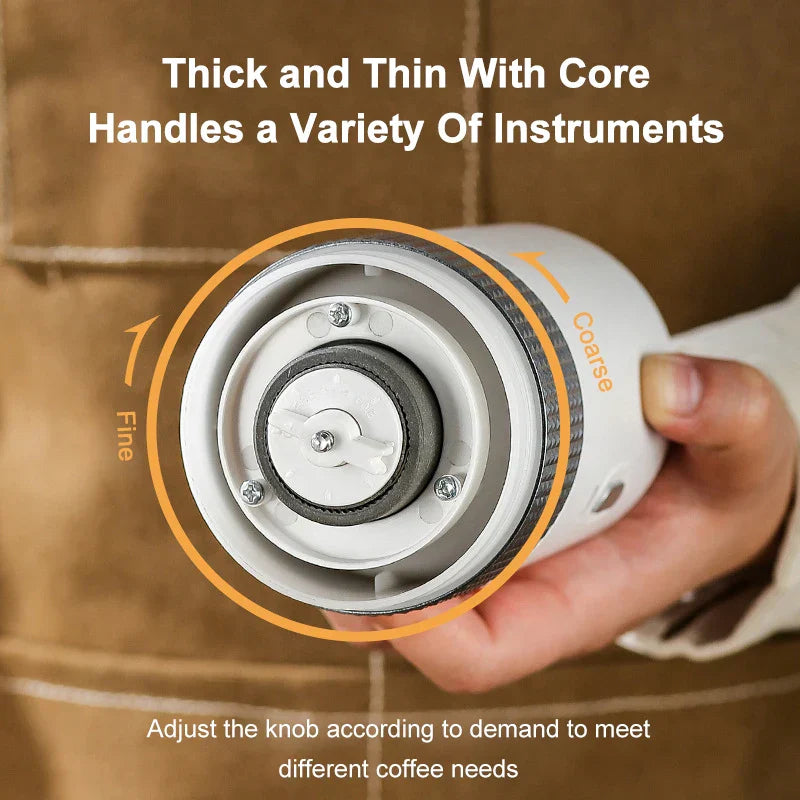 Norvo | Elektrisk Kaffekvern Type C USB Lading Profesjonell Keramisk Kvernkjerne Kaffebønner Kvern Bærbar Kaffemaskin Tilbehør