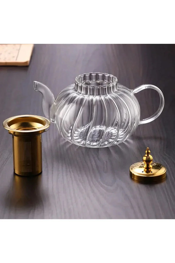 Norvo | Glasset tekanne med infuser og lokk for løs te