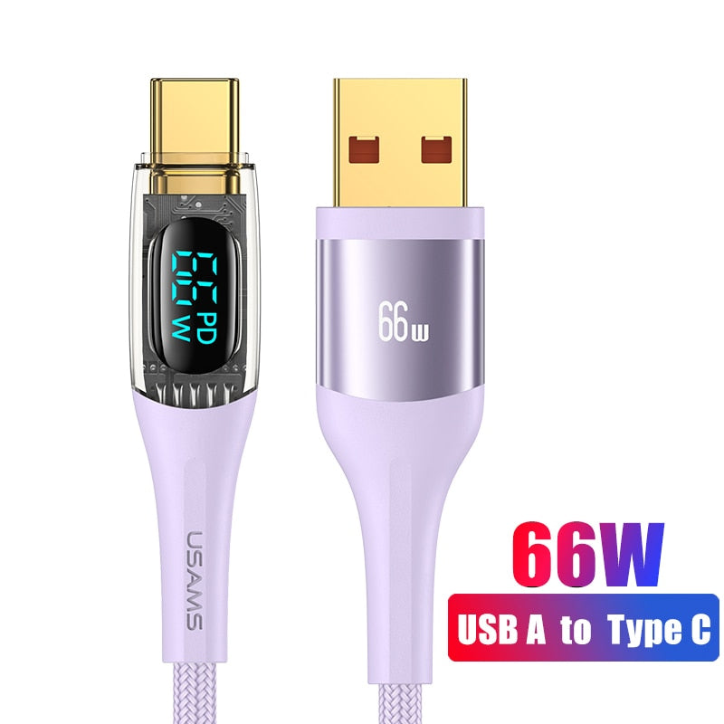 Norvo | Turbo Connect Led Display Rask Telefon Lading Kabel