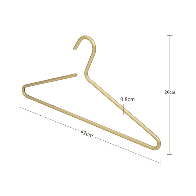 Norvo | 5 stykker hengere laget av solid matt gull/sølv │ Sømløs garderobeorganisator laget av metall