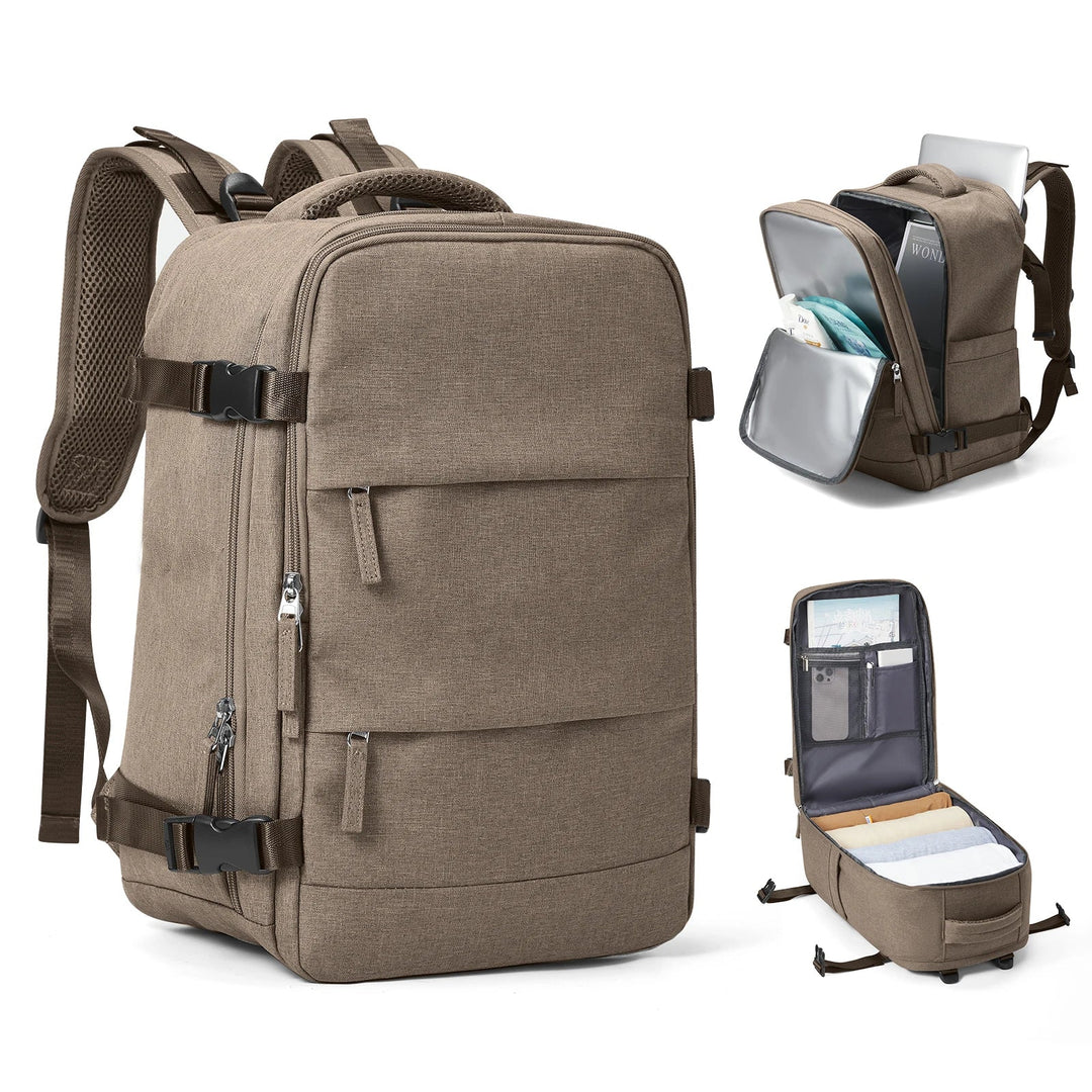 Norvo | Reise Ryggsekk Travomate | Vanntett & Allsidig | 15.6" Laptoprom | Stor Kapasitet med Fukt-Tørr Separasjon