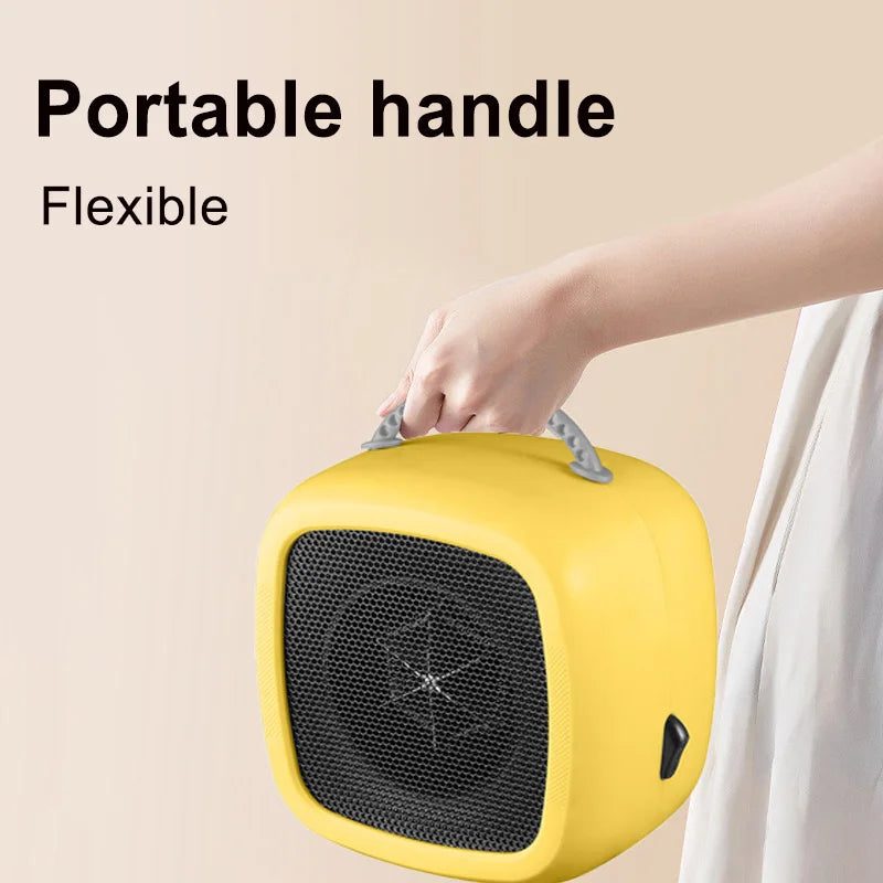 Norvo | HeatEase | Mini Bordvarmer | Bærbar PTC Keramisk Varmer | 14.2×14.1×10.1 cm | Stille & Energisparende