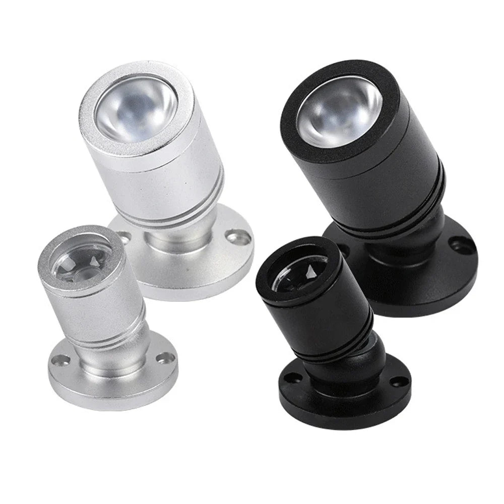 Norvo | Mini LED Spot LuxoDot | 1W/3W | USB Spotlight for Display Cases & Decoration | Varm & Kald Hvit | Aluminiumhus