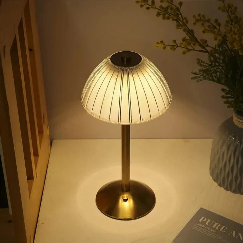 Norvo | GlassGleam | Trådlampet med tre farger LED bordlampe med dimmefunksjon