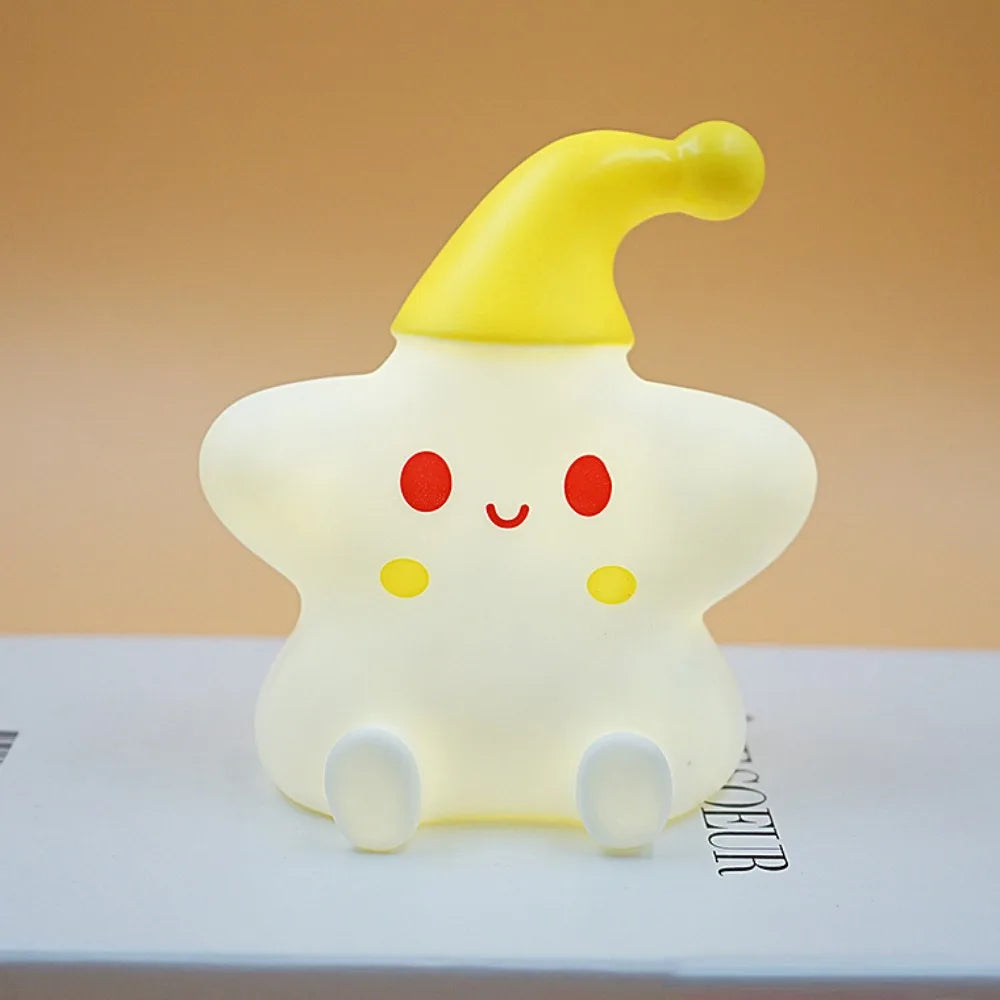 Norvo | Glad Liten Stjerne LED Silikon Nattlampe