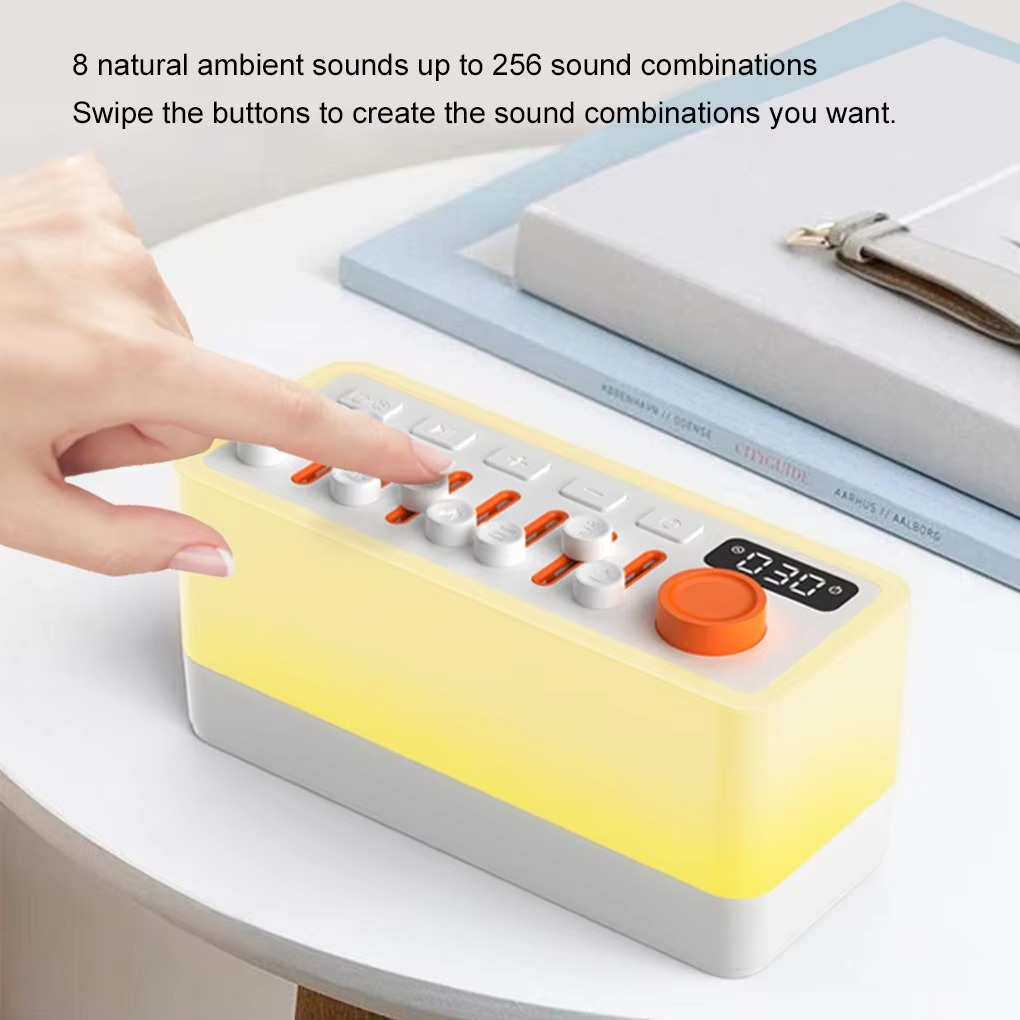 Norvo | Smart Sleep Sound Machine med RGB Nattlys og Bluetooth Høyttaler