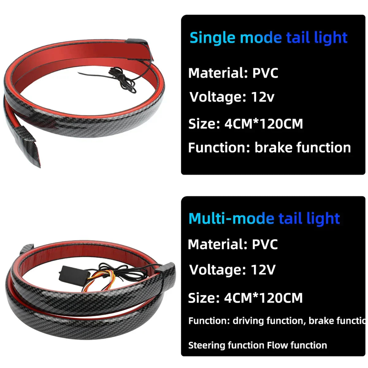 Norvo | Karbonfiber Bil LED Spoiler Lyslist