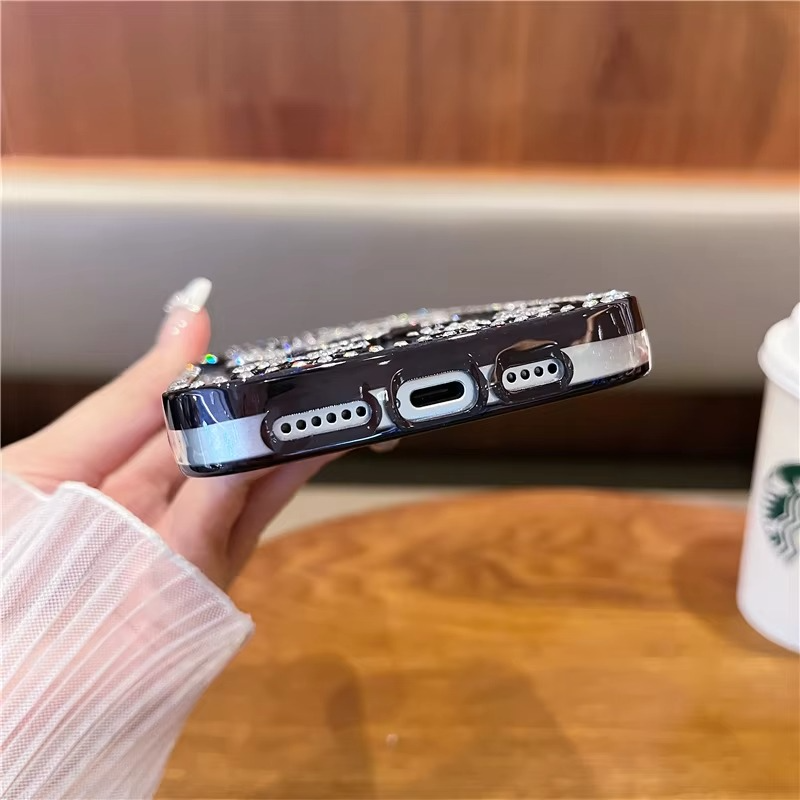 Norvo | Luksus Glitter Sommerfugl Rhinestone Sak for iPhone