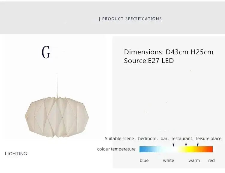 Norvo | Elegant origami-inspirert papirlanterne