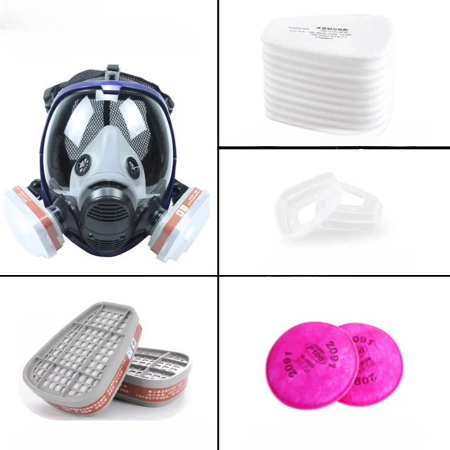 Norvo | Full Face Respirator Maske med Antidugg Linse og Industrielle Gassfiltre