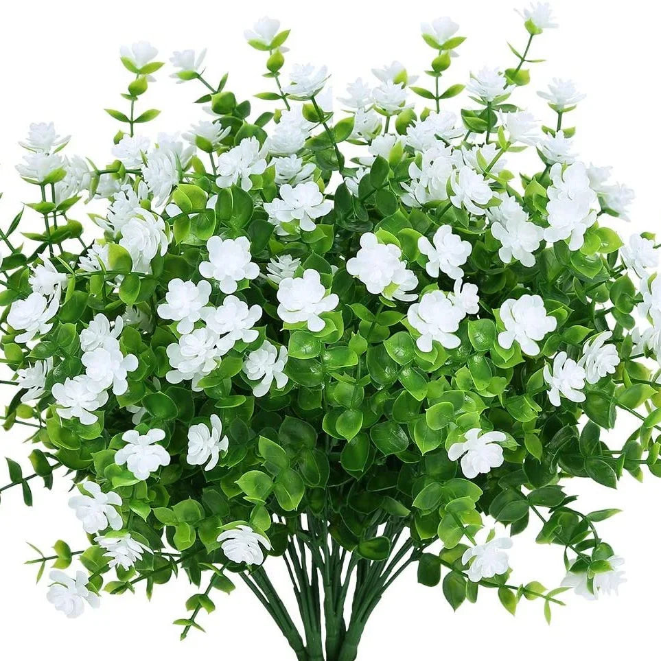 Norvo | Kunstige blomster FloraSun | UV-bestandig og værbestandig | Hengende dekorative planter for hage og balkong | Enkel pleie og eviggrønn