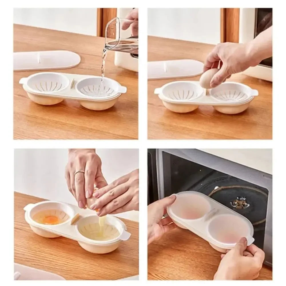 Norvo | Dobbel Space Holdbar Mikrobølgeovn Egg Maker