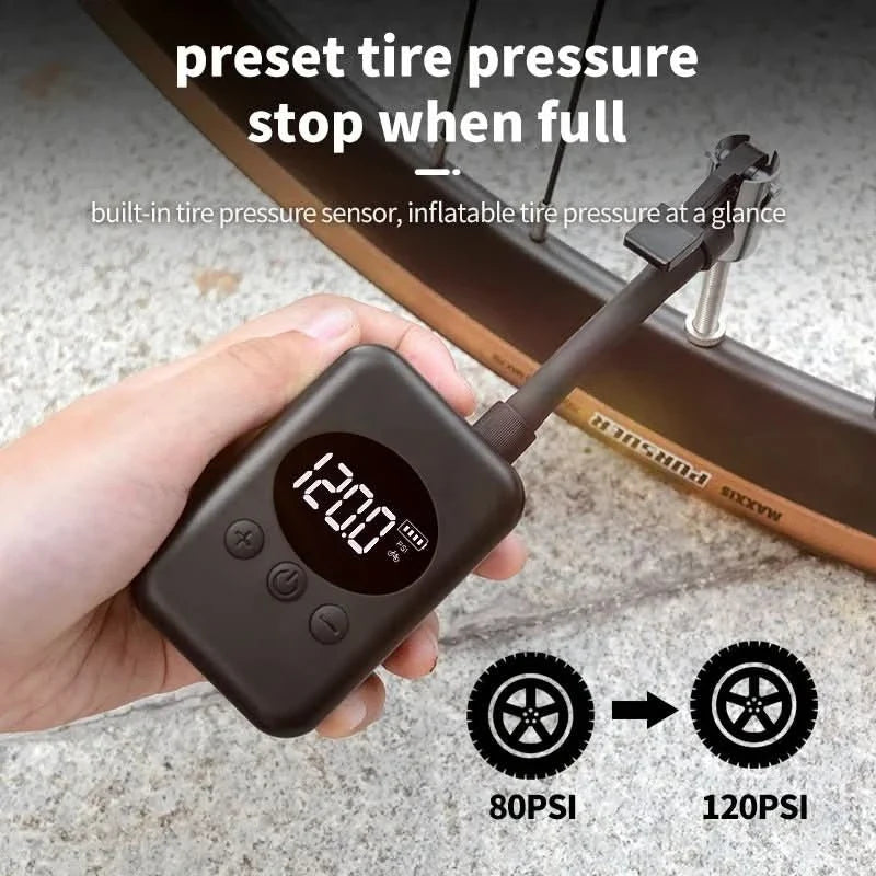 Norvo | Bærbar 150PSI Mini Sykkelkompressor for MTB & Utendørs