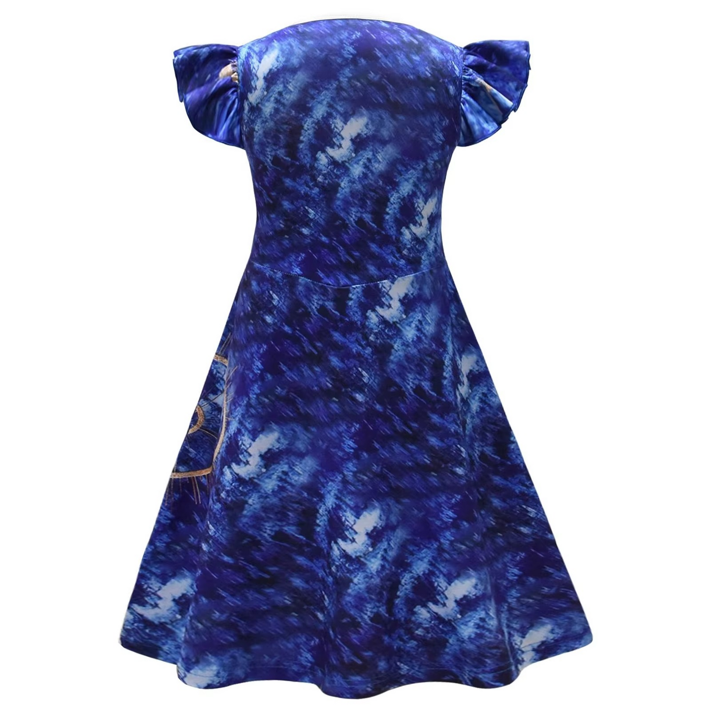 Norvo | Barneheks Kostyme Kjole med Flygende Ermer og 3D Trykt Skjørt for Halloween og Cosplay