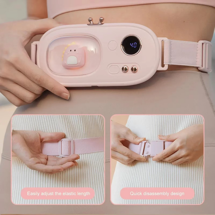 Norvo | Trådløs elektrisk menstruasjonsvarmende midjebånd - USB-oppladbar justerbar varmepute