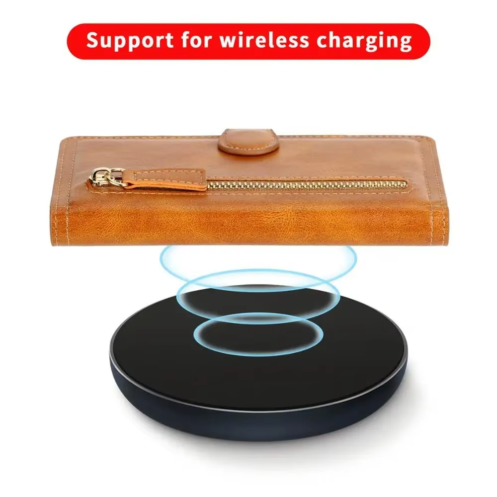 Norvo | Premium Lær iPhone Flip Lommebok & Stativdeksel