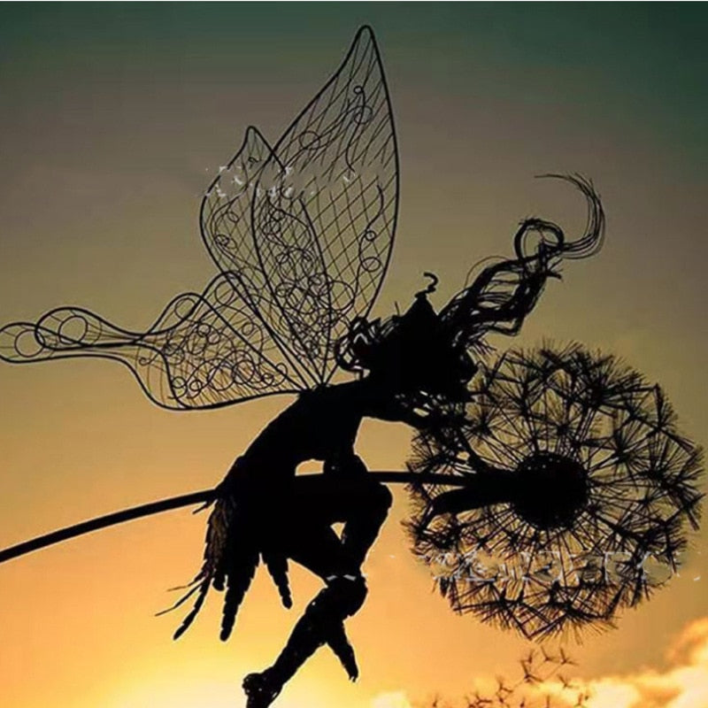 Norvo | Fairy Garden Sculpture | Detailed Metal Decor for Outdoors