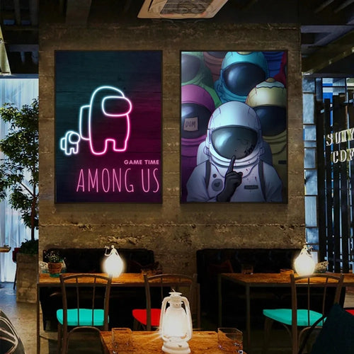Norvo Among Us Plakat Veggkunst Hjemmeinnredning Rominnredning Digital Maleri Stue Restaurant Kjøkken Kunst