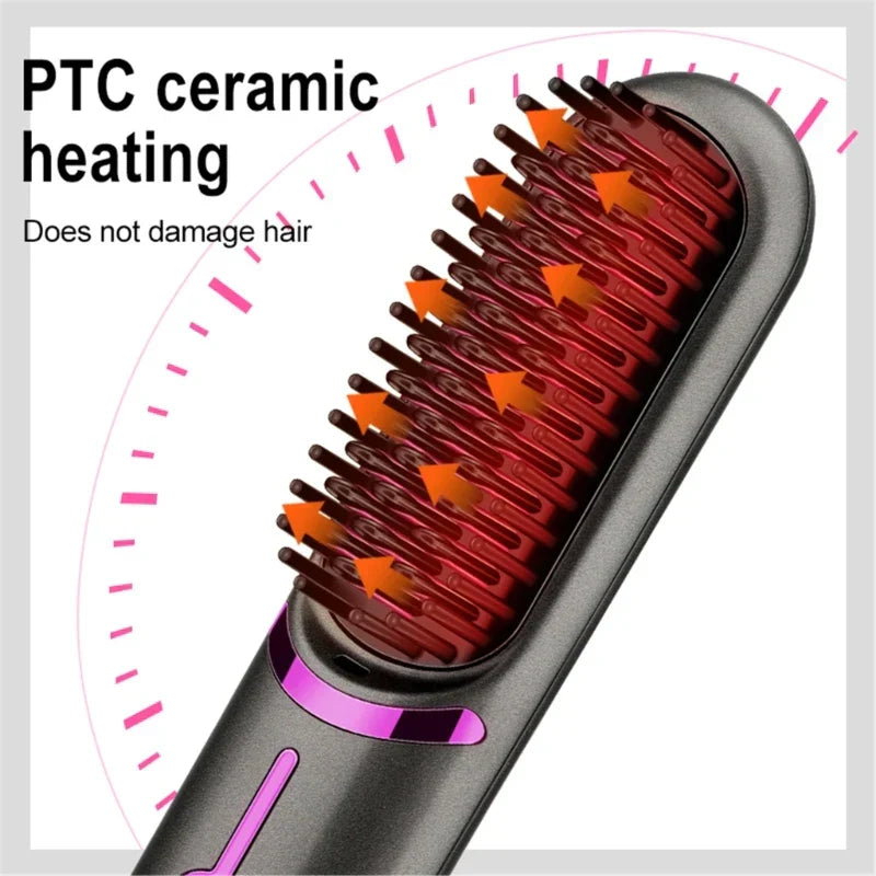 Tima Brush - Trådløs Oppladbar Rettetangbørste Norvo