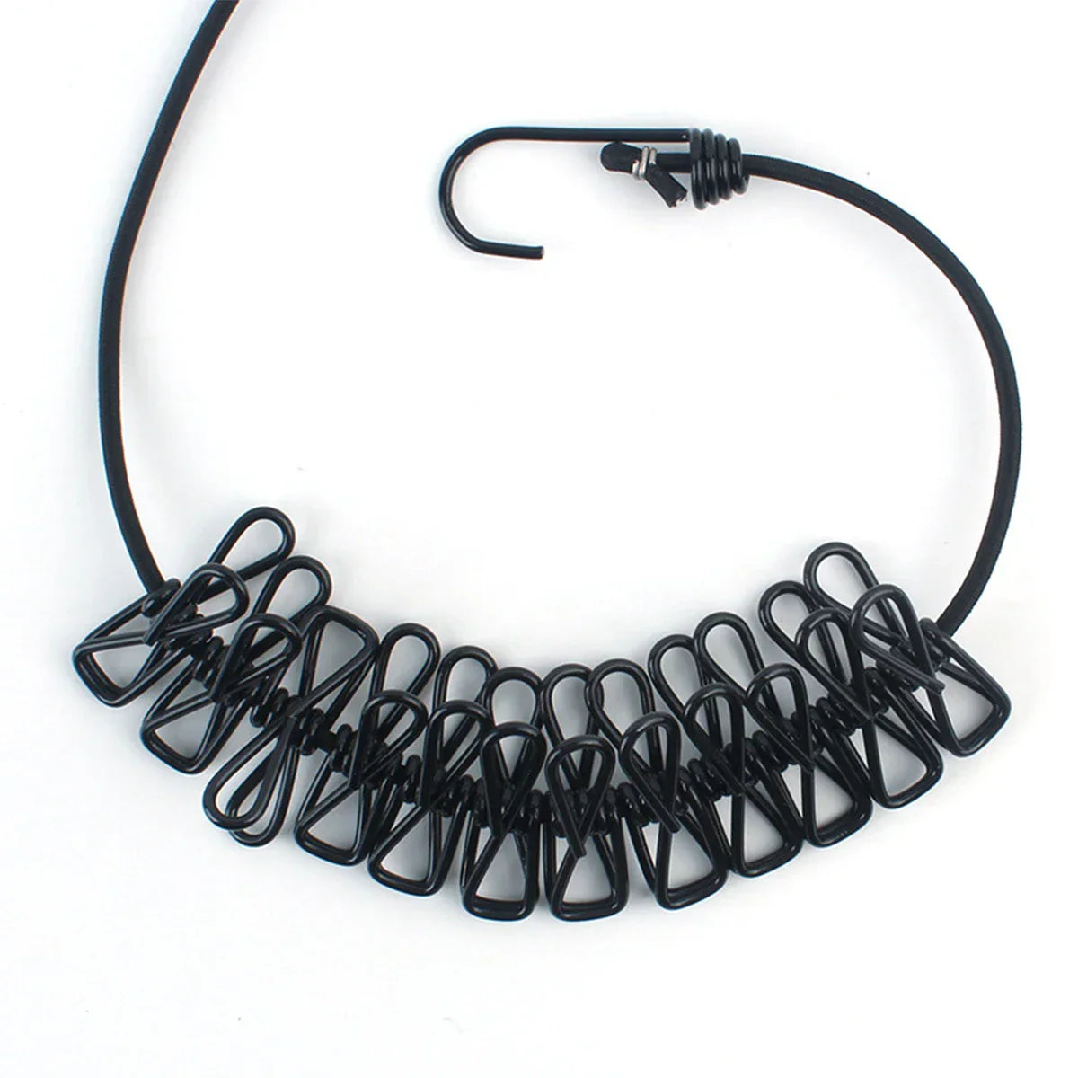 Norvo | Vindbestandig Antiskli Elastisk Multi-Klips Reisetørkeline