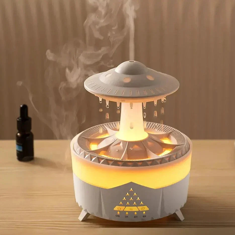 Norvo | UFO Luftfukter | Ultralyd Aromaterapi Diffuser med Fjernkontroll - Grosven