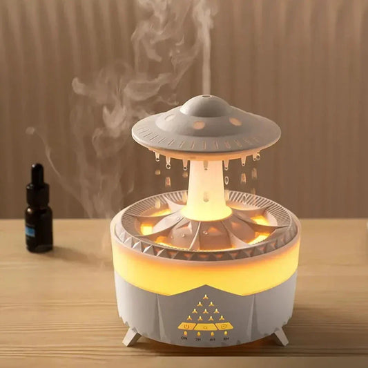Norvo | UFO Luftfukter | Ultralyd Aromaterapi Diffuser med Fjernkontroll - Grosven