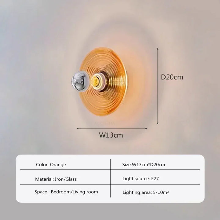 AquaGlow Vegglampe – LED-belysning med bølgemønster Norvo