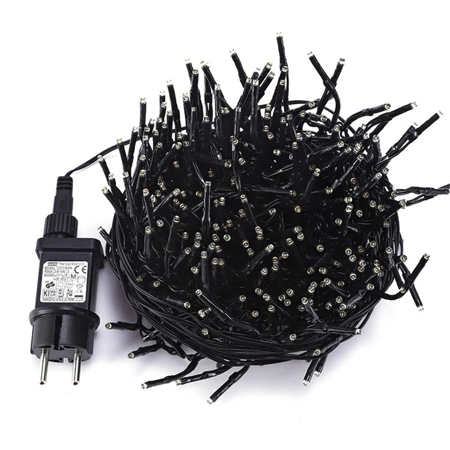 Norvo | LumaLine Julet belysning – 10 meter LED lyse tau med 1000 varme hvite lys for innendørs og utendørs