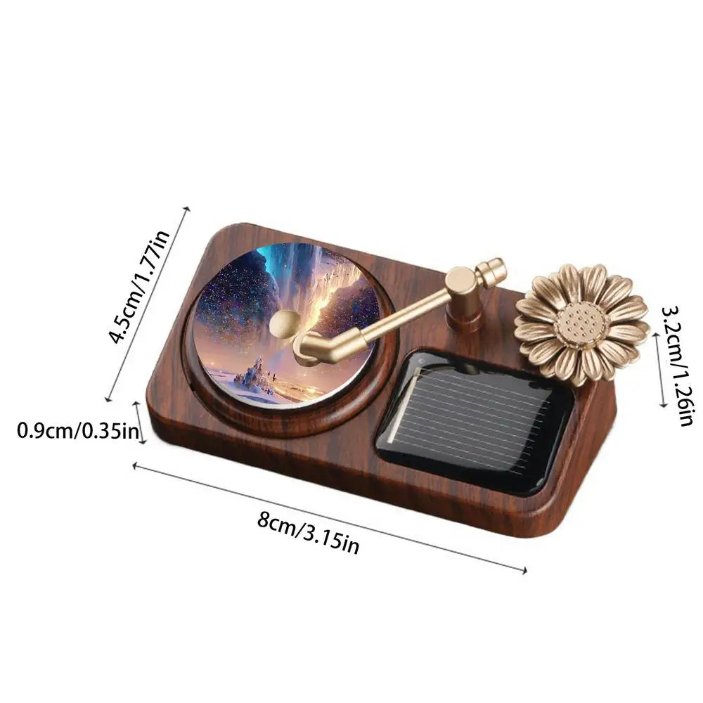 Norvo | Roterende Solart Retro Platespiller Bil Luftrenser