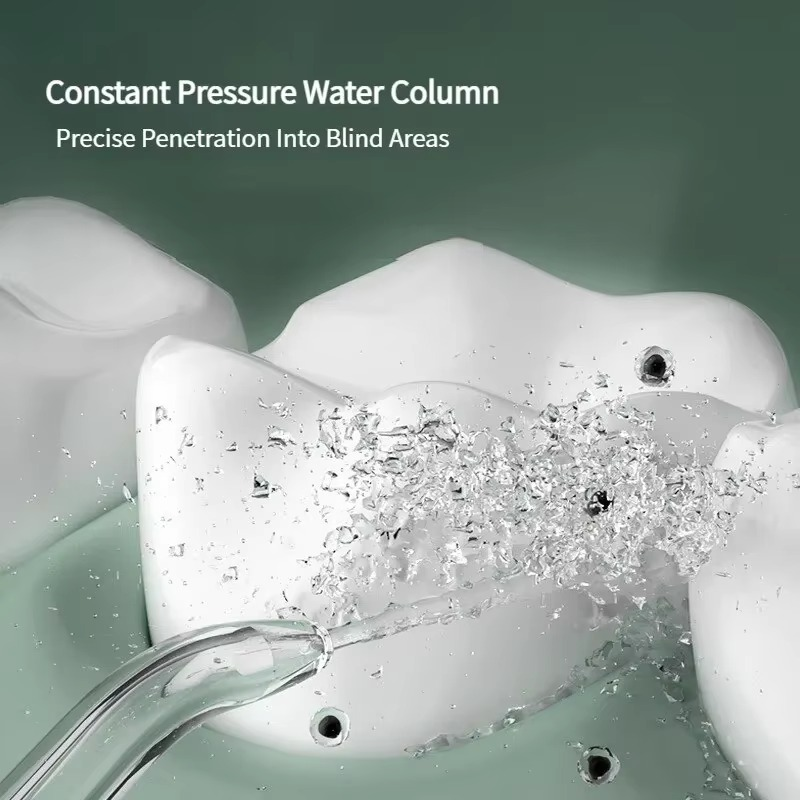 Norvo | Bærbar vannflosser USB oppladbar oral irrigator 9,5 oz elektrisk tannrensker med 3 moduser vanntett