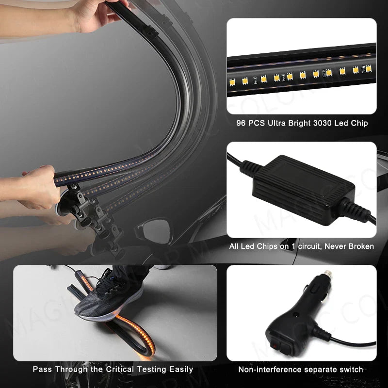 Norvo | 96 LED Strobe Light Bar – Veyra – (Bil Nødsignal)