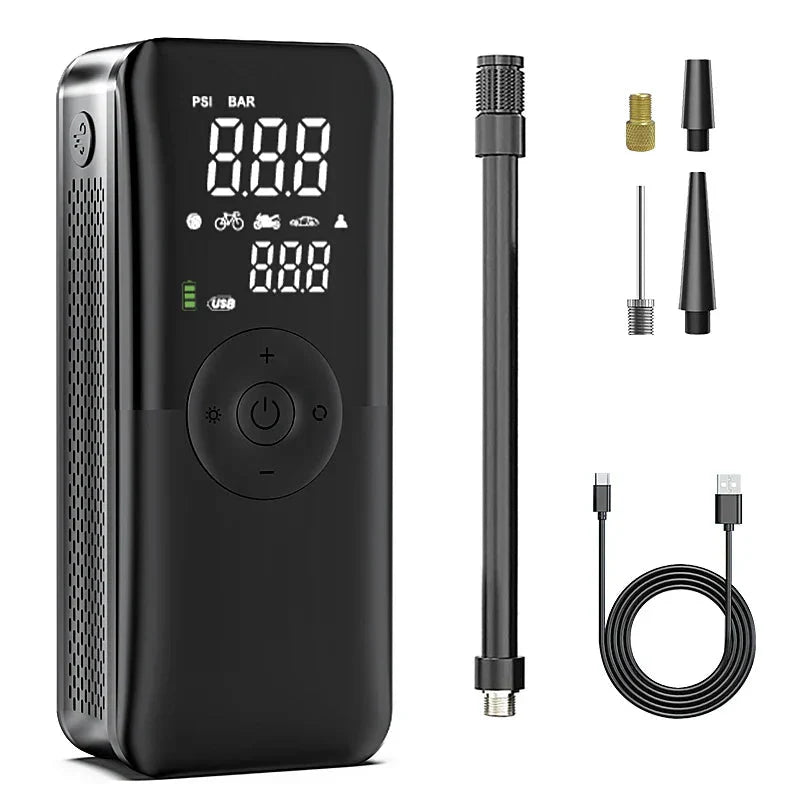 Norvo | Bærbar dekkpumpe med digital skjerm Rask og nøyaktig dekkoppblåsing