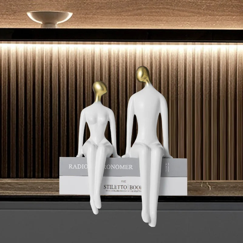 Norvo Decor Abstrakte Par Figuriner Minimalisme Innredning Tilbehør TV-Skap Ornamenter Stue Dekor Gaver