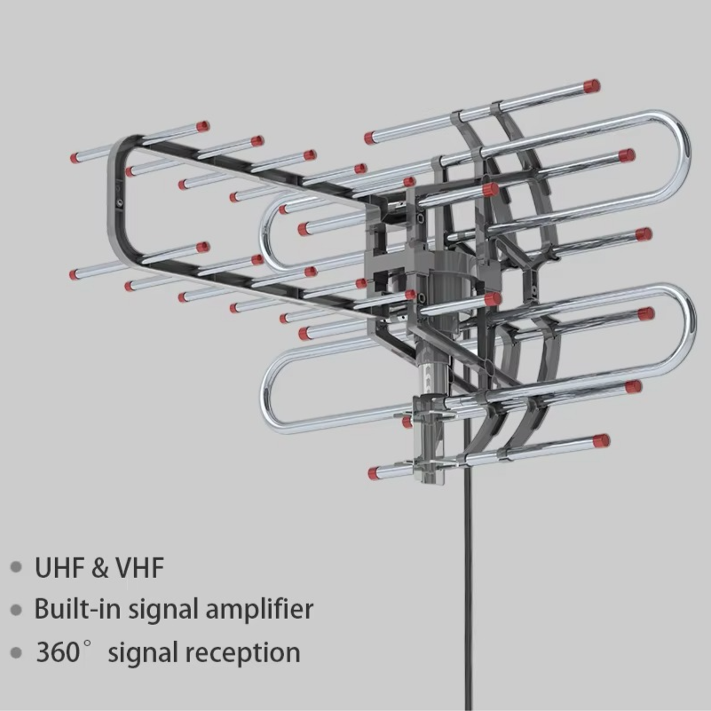 Norvo | 360° Roterende Dual Frekvens Utendørs TV Antenne med Dual Utganger