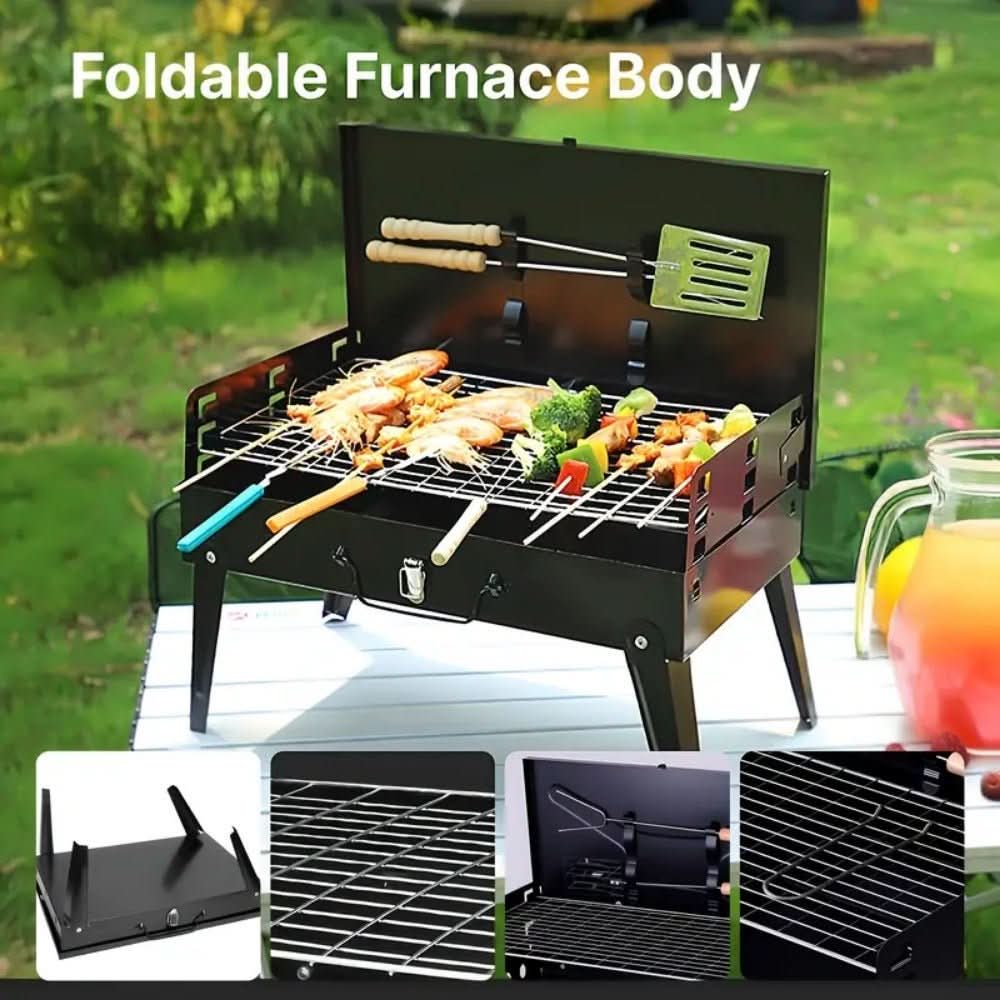 Norvo | Foldbar Stålgrill for Mobil BBQ & Spontan Grillmoro