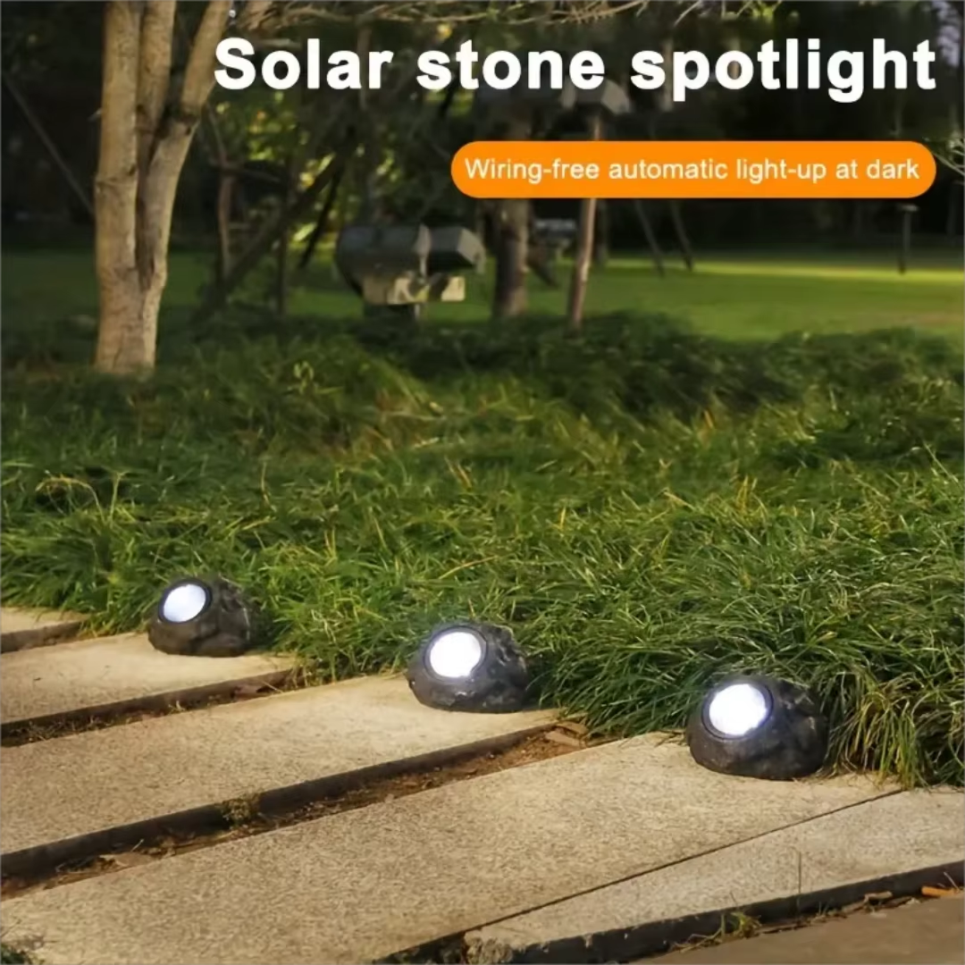 Norvo | Solar-Powered LED Stone Spotlight for Outdoor Landscaping