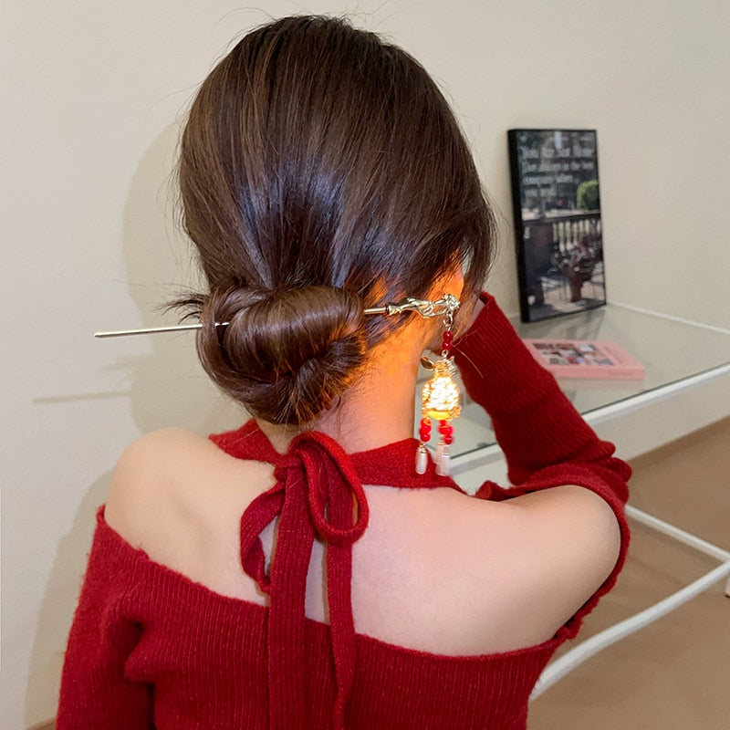 Norvo | Luminous Stylish Butterfly Lantern Hårpinne