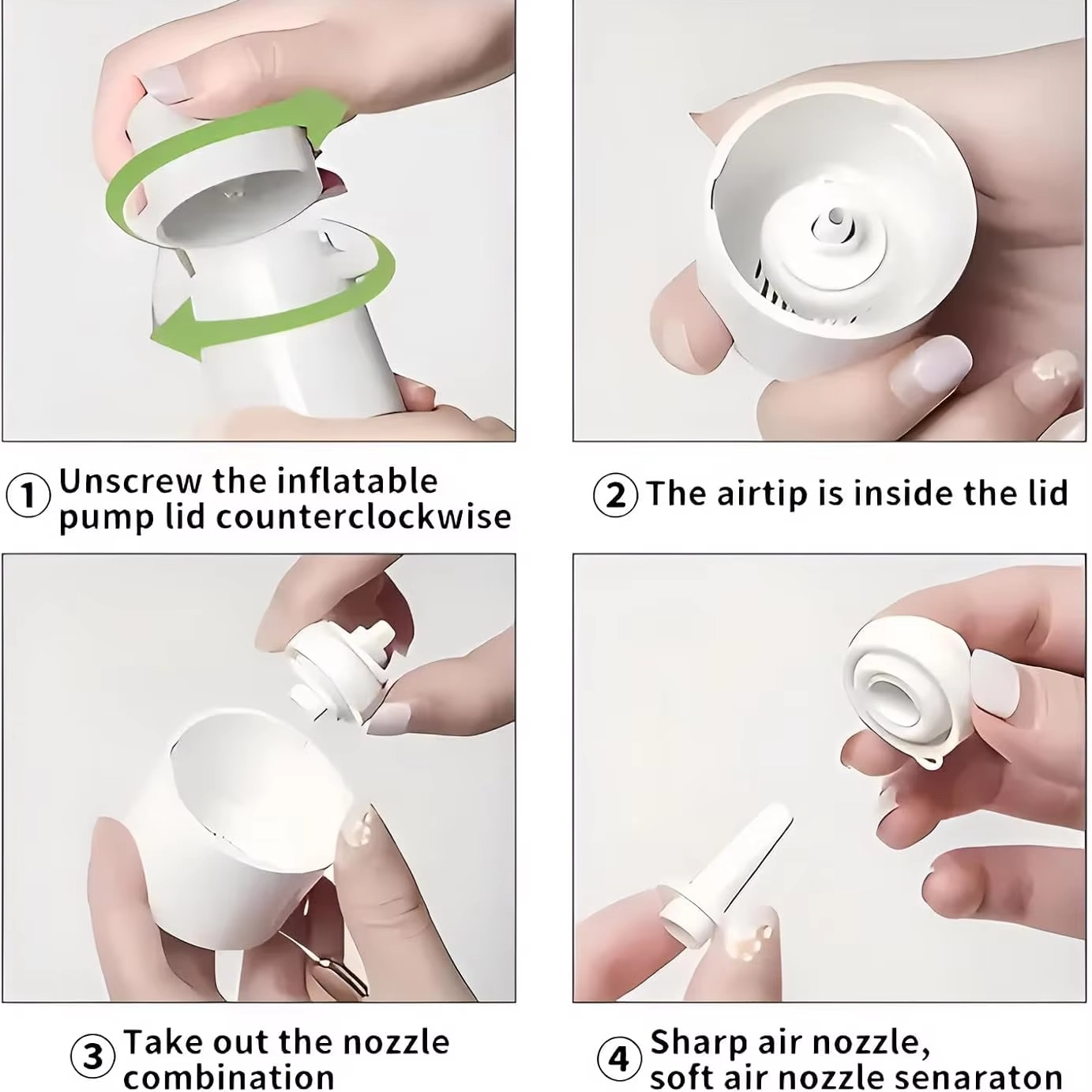 Norvo | Bærbar Mini Luftpumpe med Oppladbart SOS Lys for Camping og Utendørsbruk