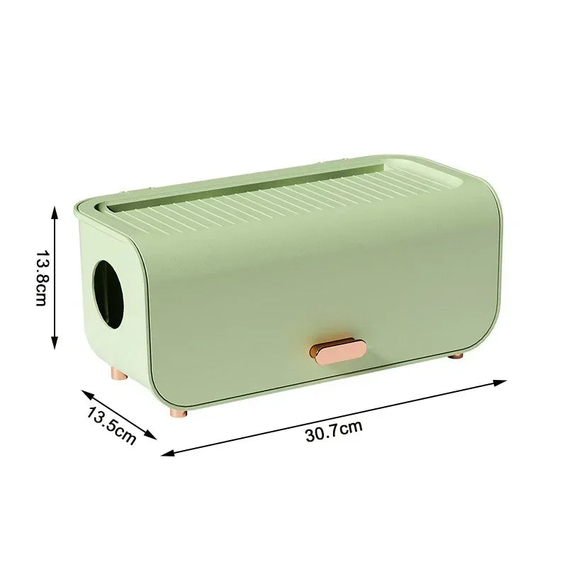 Norvo | OrgaVolt Kabelboks med lokk | Støvtett & Vanntett | Oppbevaringsboks for strømuttak & ladekabler | For stue & kontor