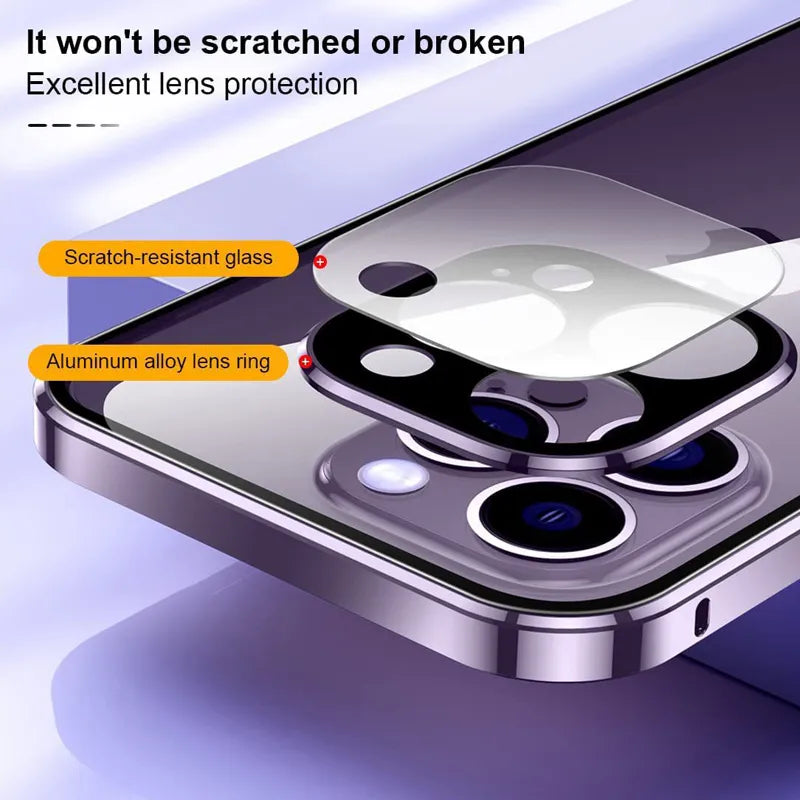 Norvo | Dobbeltsidig magnetisk glass anti-titt mobildeksel