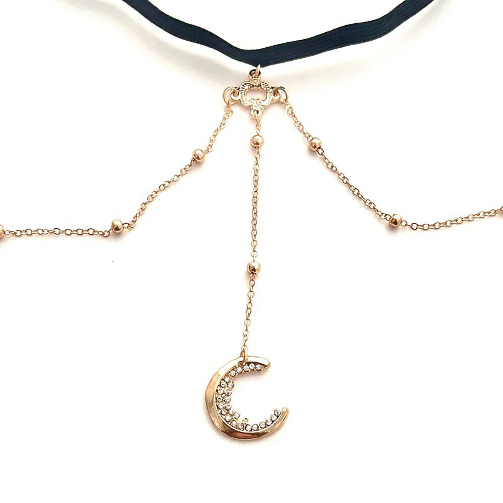 Norvo | Måne Charm Justerbar Elegant Rhinestone Smykker