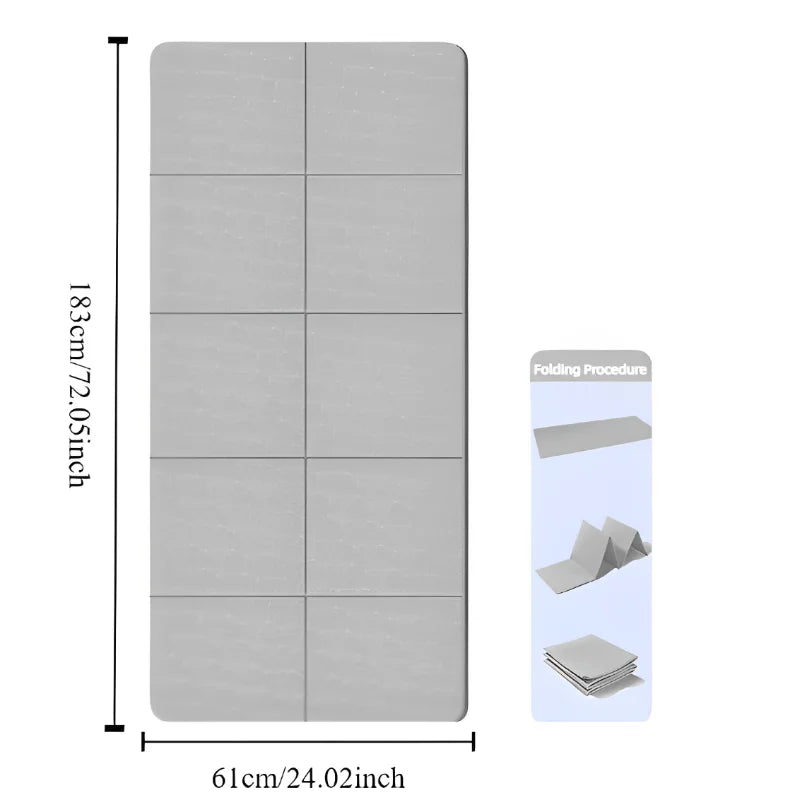 Norvo | YogaMat FlexFold | Sammenleggbar & Lettvekt | Dobbeltsidig Rutsjefri | Miljøvennlig TPE