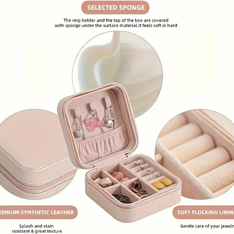 Norvo | Smykkeorganisator VOYELIA | Reiseetui for smykker | Kompakt & Stilig | PU-lær