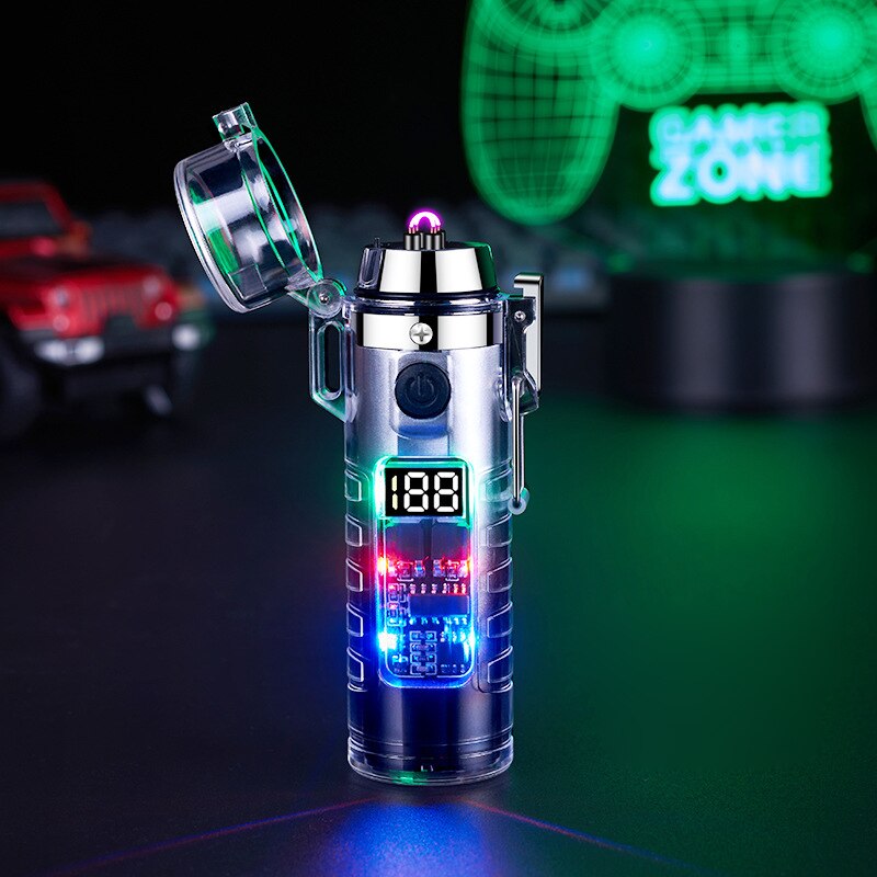 Norvo | Vindbeskyttert Dobbel Bue Gjennomsiktig Lommelykt Tenner