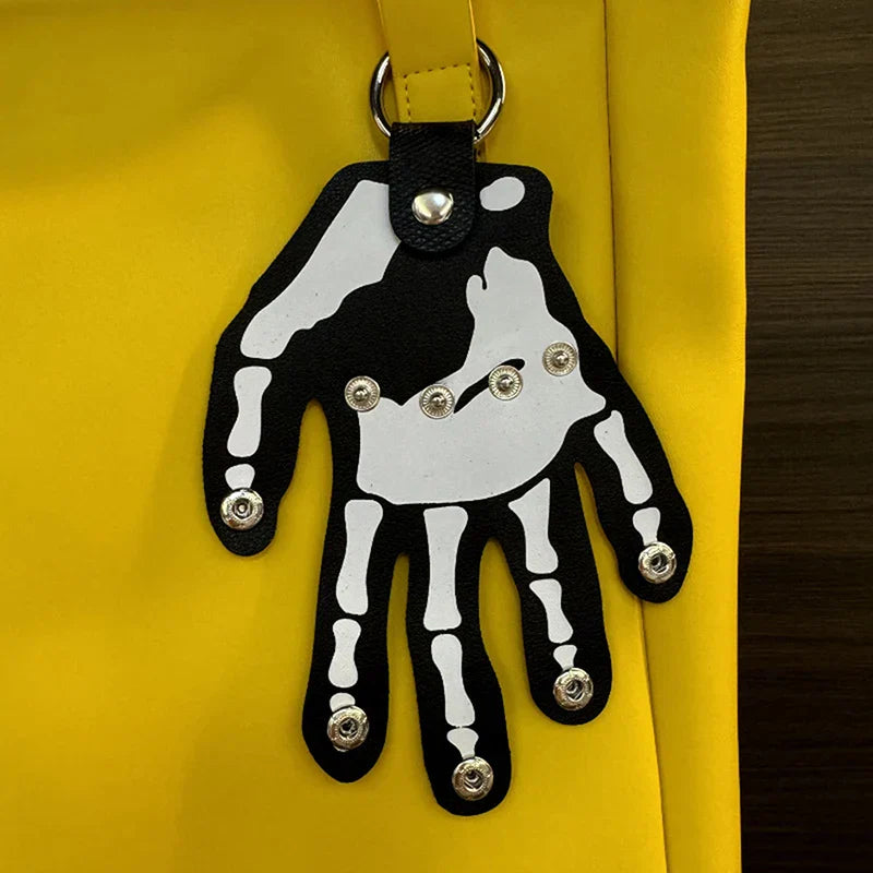 Norvo | Garantert Skeletthånd Lærbelte Klips Nøkkelring