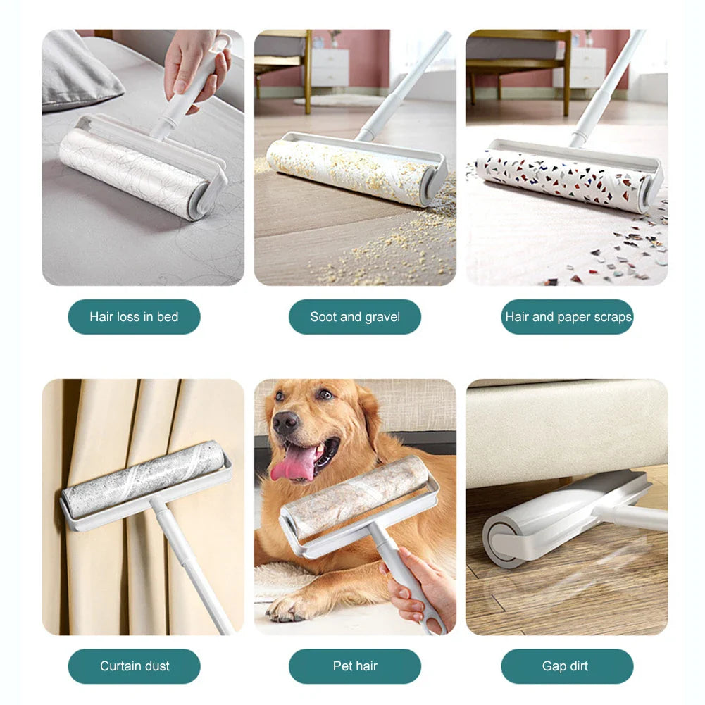 Norvo | LintFlex Lintfjerner med teleskophåndtak | Ekstra sterk vedheft | For klær, møbler og bilseter