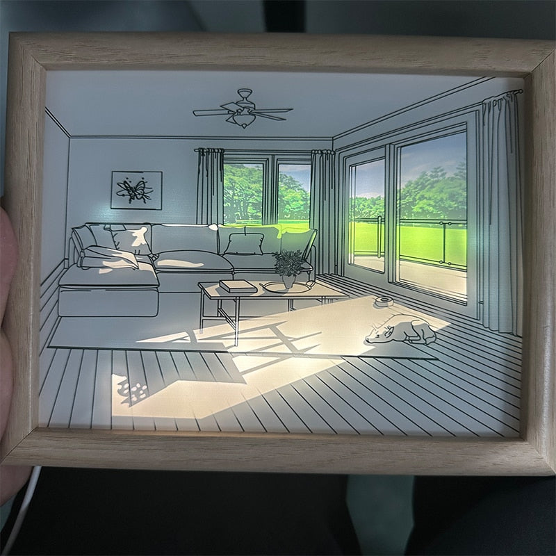 Norvo | 2D Maleri Kunst Lumina Kreativ LED Lampe