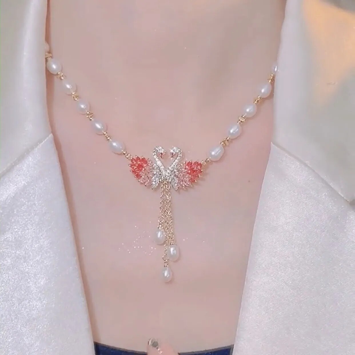 Norvo | Swan Love Charming Pendant Necklace