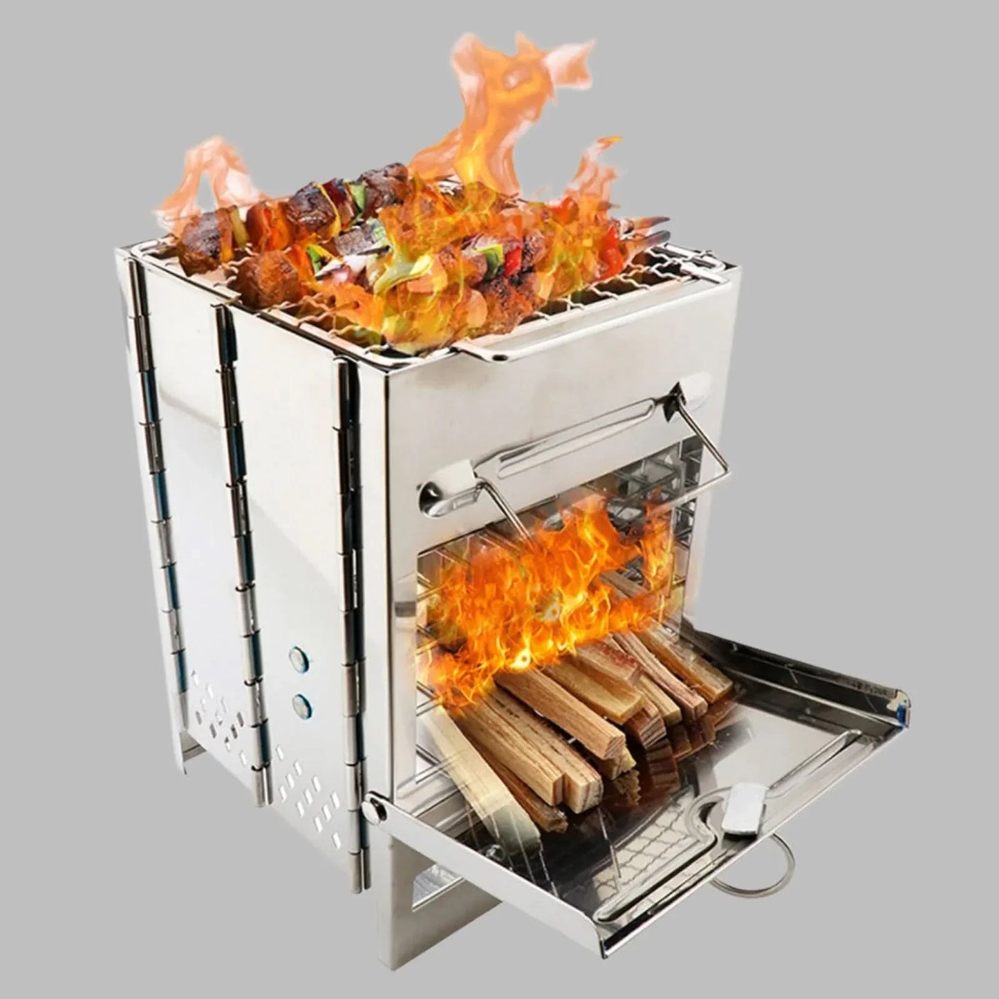 Norvo | EcoCamp Sammenleggbart Vedkomfyr – Matlaging og grilling uten elektrisitet utendørs